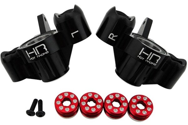 Hot Racing Alum Axle Carriers HD Bearings Black Kraton Outcast