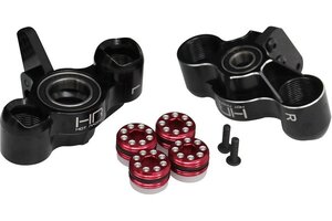 Hot Racing HRAAON21MA01  Aluminum Axle Carriers w/ Bearings, Black, for Arrma Kra