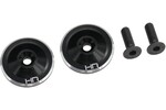 Hot Racing Black large Wing Button Alum 2pcs
