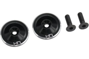 Hot Racing Black large Wing Button Alum 2pcs