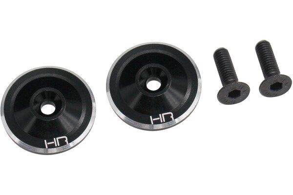 Hot Racing Black large Wing Button Alum 2pcs