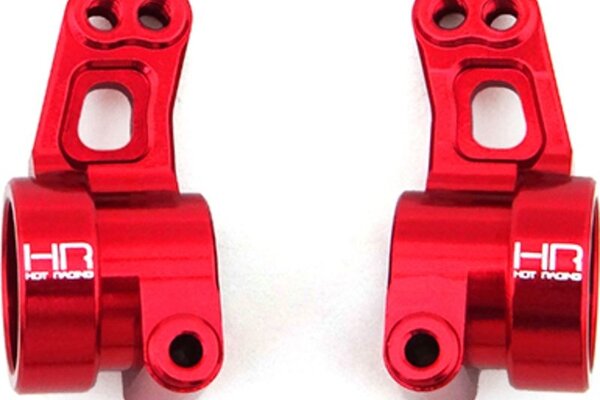 Hot Racing Aluminum Rear Hubs, for Arrma 2WD, Red