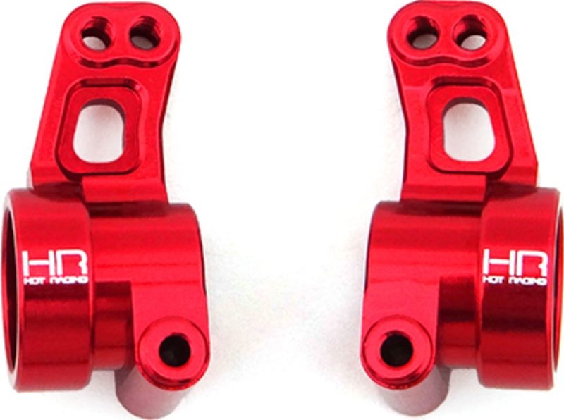 Hot Racing Aluminum Rear Hubs, for Arrma 2WD, Red - Extreme R/C Hobbies