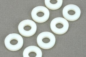 Dubro DUB635  #4 Nylon Flat Washer 8/pkg Dubro DUB635  #4 Nylon Flat Washer 8/pkg