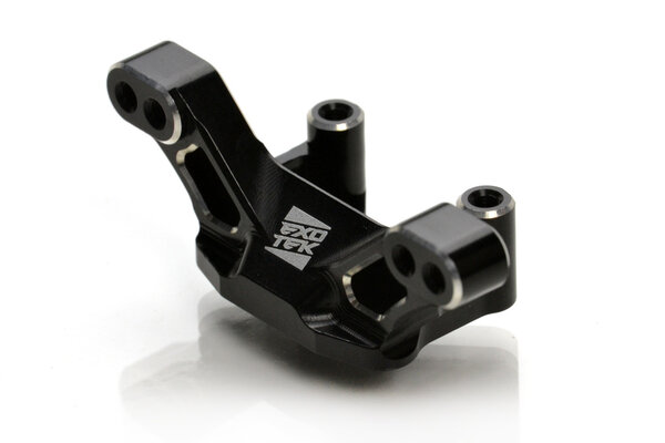 Exotek Racing 22S HD Front Camber Block, 7075 Black with Silver