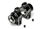 Exotek Racing 22S Rear HD Hub Set, (1pr) 7075 Black and Silver