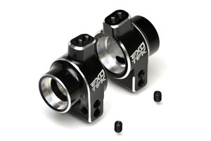 Exotek Racing 22S Rear HD Hub Set, (1pr) 7075 Black and Silver