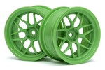 HPI Racing Tech 7 Wheel Green 52X26X+6mm Offset (2pcs)