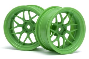 HPI Racing Tech 7 Wheel Green 52X26X+9mm Offset (2pcs)