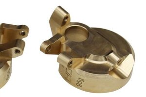 Hot Racing Brass Currie F9 Portal Steering Knuckle: UTB SCX 3