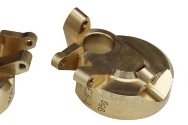 Hot Racing Brass Currie F9 Portal Steering Knuckle: UTB SCX 3