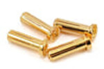Protek RC 5.0mm Super Bullet Sold Gold Connectors (4 Male)
