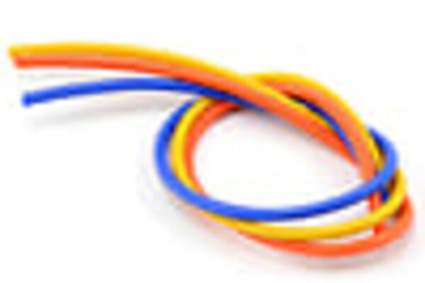 TQ Wire TQW1304  13 Gauge Super Flexible Wire- 1' ea. Blue, Yellow, Orange
