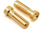 TQ Wire TQ2507 5mm Male Bullets Low Profile (pr.) Gold 19mm