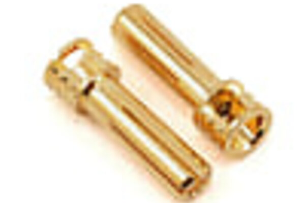 TQ Wire 5mm Male Bullets Window Top (pr.) Gold 21mm
