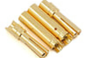 Protek RC PTK-5032 ProTek RC 4.0mm "Super Bullet" Solid Gold Connectors (2 Male/2 Female)