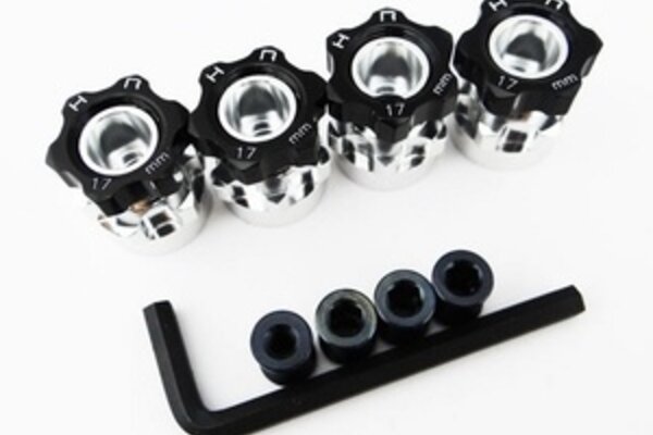 Hot Racing HRAWH17HS01 Hex Hub Adapters, 12mm to 17mm w/ 6mm Offset