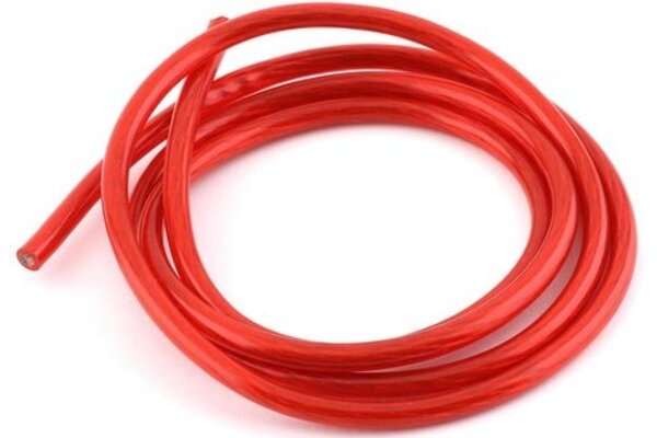 Yeah Racing WPT-0137RD Yeah Racing 12AWG Transparent Wire (Red) (3.2')
