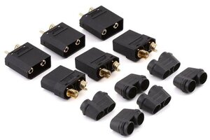 Maclan Racing MCL4269 Maclan XT90 Connectors (3 Female/3 Male) (Black)