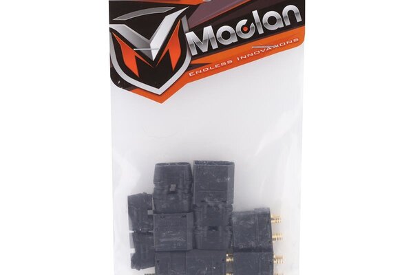Maclan Racing MCL4269 Maclan XT90 Connectors (3 Female/3 Male) (Black)