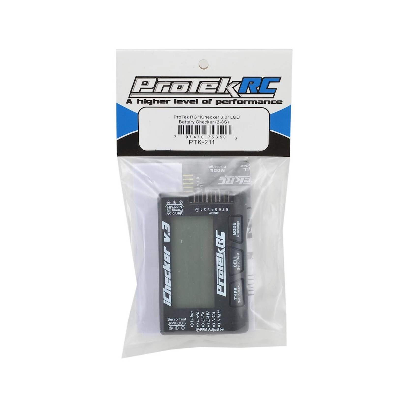 Protek R/C PTK-211 ProTek RC "iChecker 3.0" LCD LiPo Battery Cell Checker (2-8S)