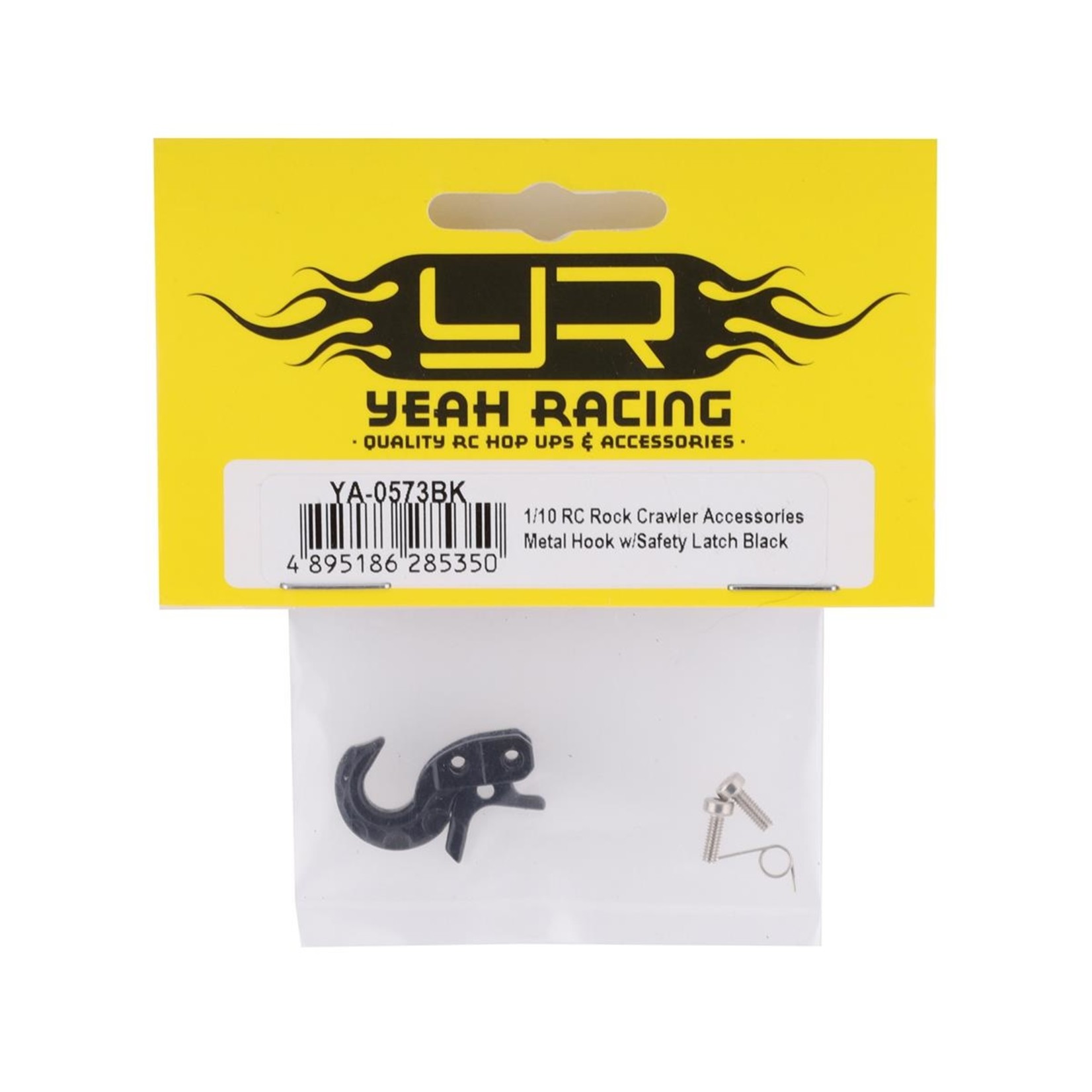 Yeah Racing YA-0573BK Yeah Racing 1/10 Scale Metal Winch Hook w/Safety Latch (Black)
