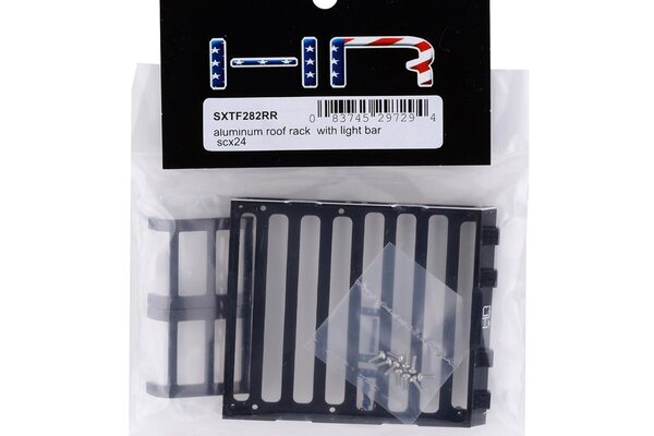Hot Racing SXTF282RR Hot Racing Axial SCX24 Jeep Aluminum Roof Rack w/Light Pods