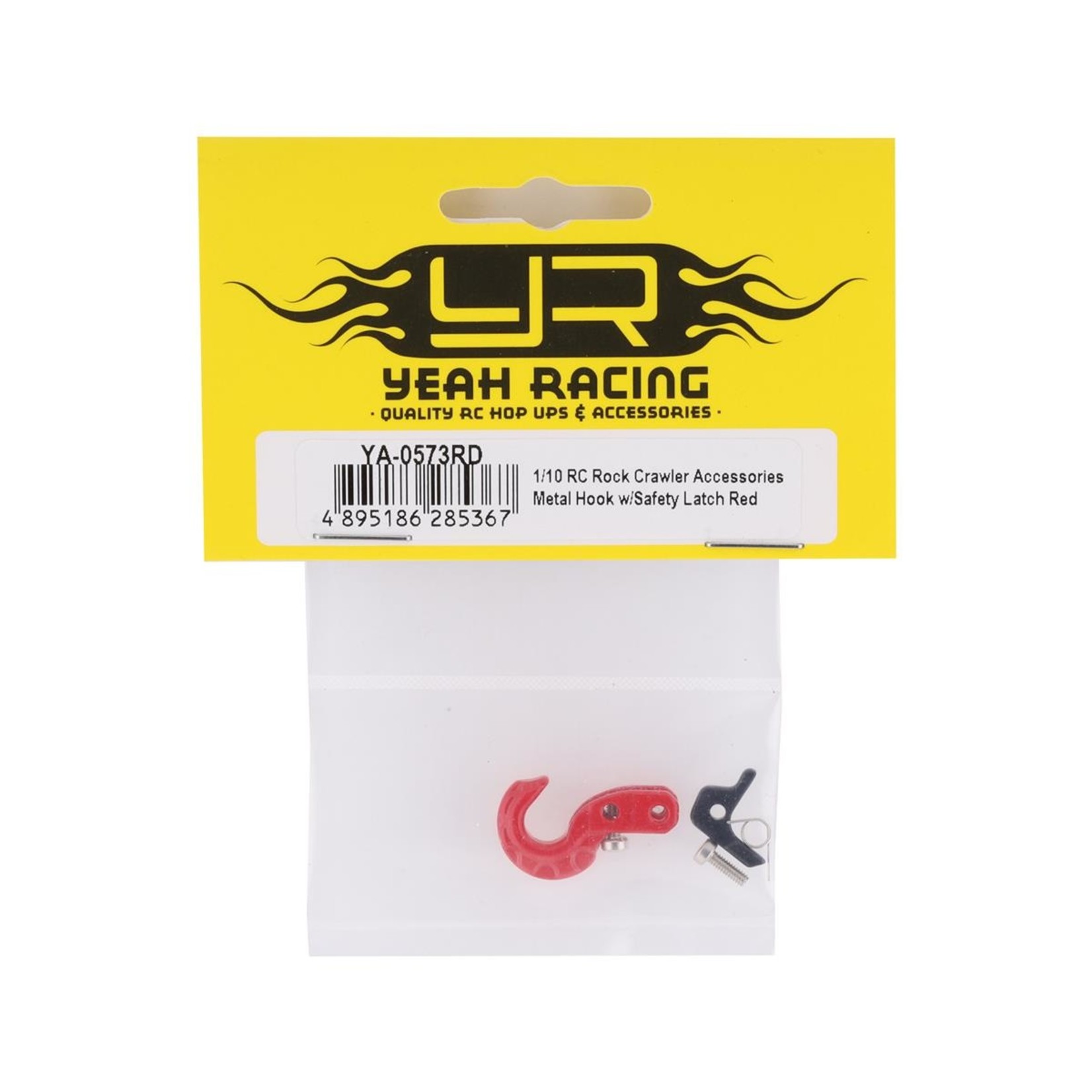 Yeah Racing YA-0573RD Yeah Racing 1/10 Scale Metal Winch Hook w/Safety Latch (Red)