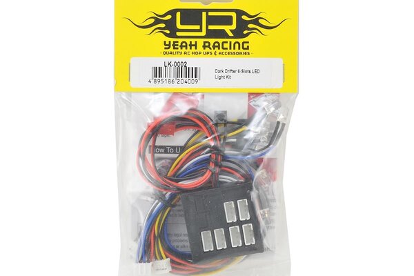 Yeah Racing YEA-LK-0002  LK-0002 Yeah Racing Dark Drifter 6-Slot LED Light Kit w/Lights
