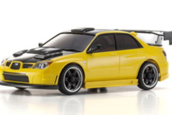 Kyosho KYO32620MY MINI-Z AWD MA-020 Readyset Subaru Impreza with Aero Kit and CFRP Hood Metallic Yellow