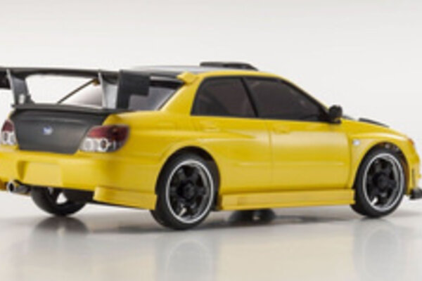 Kyosho KYO32620MY MINI-Z AWD MA-020 Readyset Subaru Impreza with Aero Kit and CFRP Hood Metallic Yellow