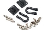 Yeah Racing YA-0378 Yeah Racing 1/10 Crawler Scale Heavy Duty Shackle w/Mounting Bracket (Black) (2)