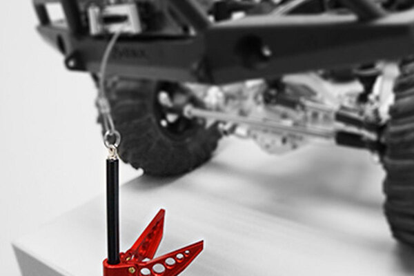 Yeah Racing YEA-YA-0416  Yeah Racing Aluminum 1/10 Crawler Scale Accessory (Foldable Winch Anchor) (Red)