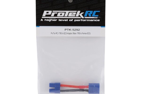 Protek RC PTK-5292 ProTek RC XT60 to EC3 Adapter (Male XT60 to Female EC3)