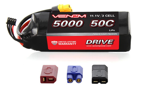 Venom Racing DRIVE 50C 3S 5000mAh 11.1V LiPo Battery with UNI 2.0 Plug