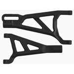 RPM R/C Products FRONT LEFT A-ARMS - BLACK - FOR SUMMIT, REVO & E-REVO