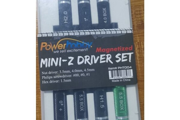Powerhobby PHBPHT004  Mini-Z Magentized Tools Driver Set