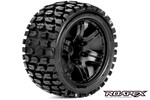 Roapex R/C ROPR2002-B0 Tracker 1/10 Stadium Truck Tire Black Wheel with 0 Offset