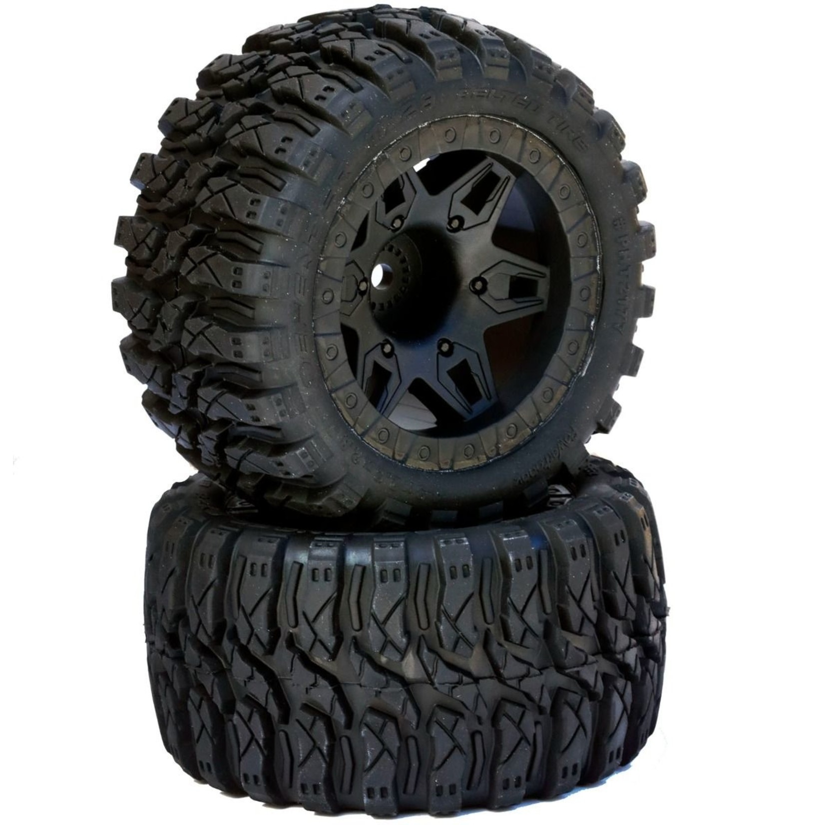 Power Hobby PHBPHT217710  Defender 2.8 Belted Stadium Truck Tires 0 Offset Front 2WD