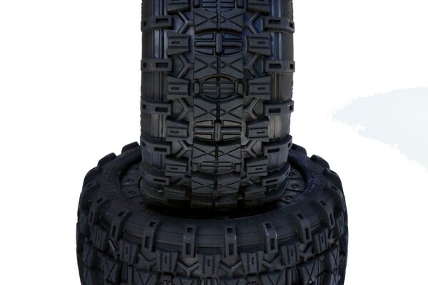 Powerhobby PHT2131-10   Raptor 2.8 Belted 1/10 Stadium Truck Tires 0 Offset Front 2WD