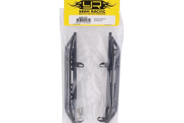 Yeah Racing AXSC-021 Yeah Racing Axial SCX10 III Steel Rock Sliders (Black) (2)