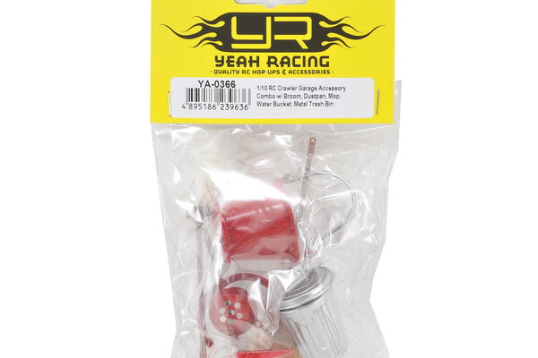 Yeah Racing YA-0366 Yeah Racing Scale Crawler Garage Set w/Broom, Dustpan, Mop, Bucket, Garbage Can