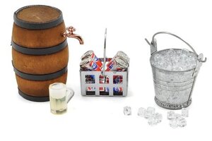 Yeah Racing YEA-YA-0368 Yeah Racing Scale Crawler Camping Set w/Ice, Bucket, Coke, Crate, Barrel