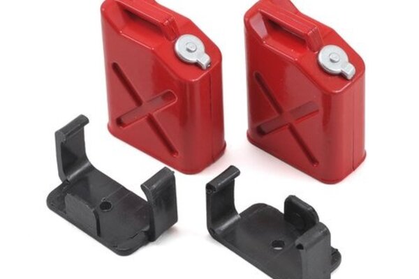 Yeah Racing YEA-YA-0355 Yeah Racing 1/10 Crawler Scale "Jerry Can" Accessory Set (Fuel Cans) (Red)
