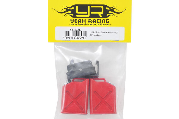 Yeah Racing YEA-YA-0355 Yeah Racing 1/10 Crawler Scale "Jerry Can" Accessory Set (Fuel Cans) (Red)