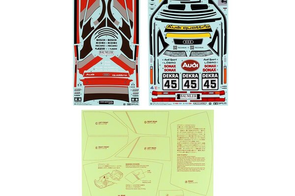 Tamiya TAM51653 RC Body Set 1991 Audi V8