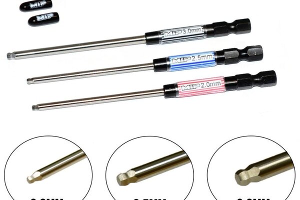MIP - Moore's Ideal Products 9516 Speed Tip Ball Hex Driver Wren Metric 2.0/2.5/3.0mm, 3pcs