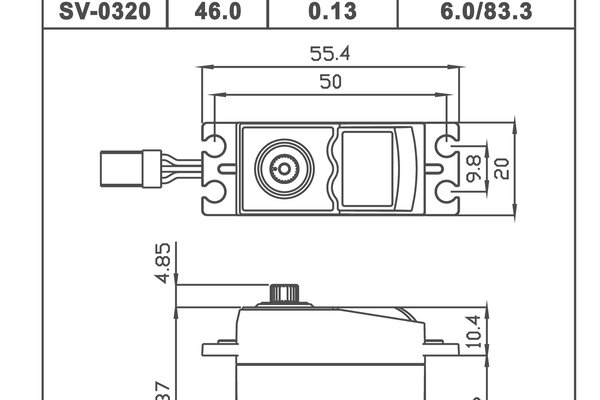 SAVOX SAVSV0320  SV-0320 HIGH VOLTAGE STD DIGITAL SERVO 0.13/83.3 @7.4