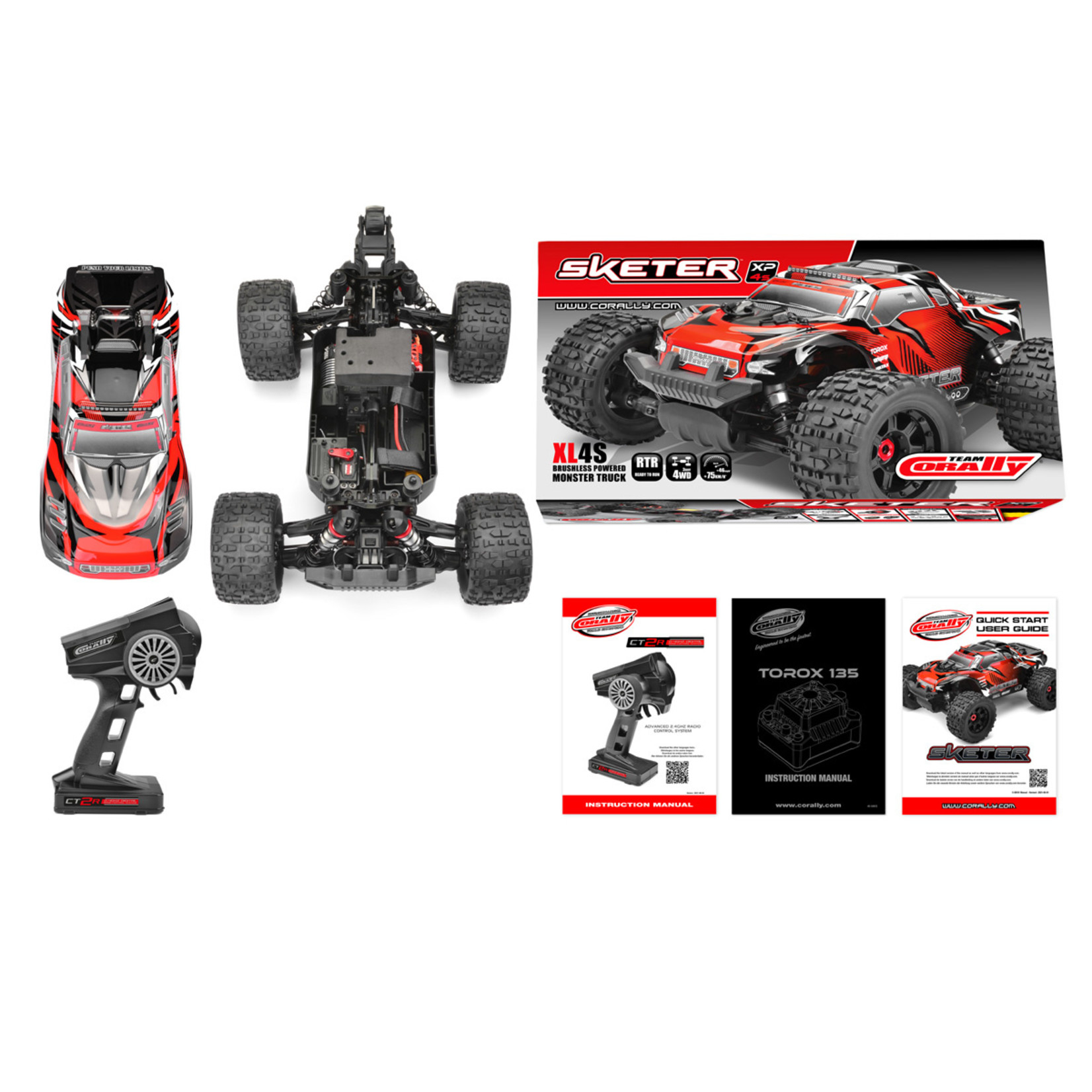 Corally (Team Corally) COR00191 Sketer XP 1/10 4WD 4S Brushless RTR Monster Truck (No Battery or Charger)