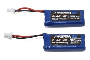 Protek RC PTK-5182 ProTek RC 2x1S Sport Race 15C Stick LiFe Battery (3.3V/500mAh) (Kyosho Mini-Z)